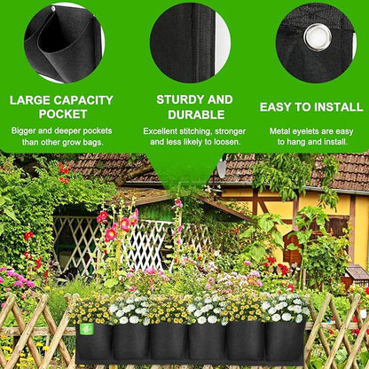 ANGTUO 6 Pockets Hanging Planters