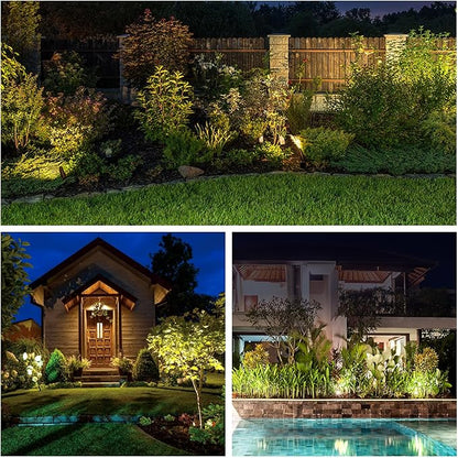 GKOLED Low Voltage Solid Brass LED Spotlight, Outdoor Waterproof Landscape