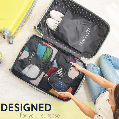 Travel Packing Cubes 5 pcs Luggage Organizer Set for Bag & Suitcase
