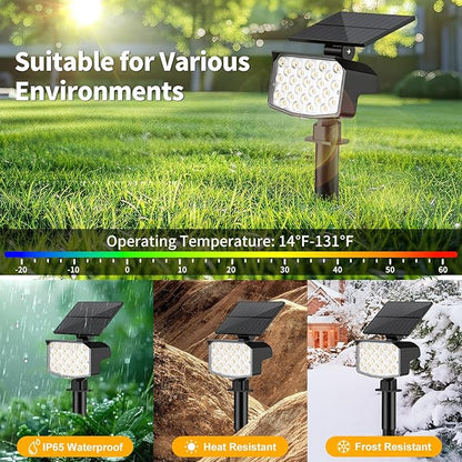 Solar Spot Lights Outdoor Waterproof Adjustable Solar Powered Landscape Lights