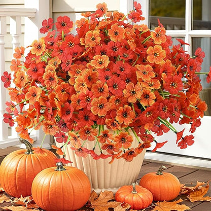 MACTING 24 Bundles Artificial Fall Flowers