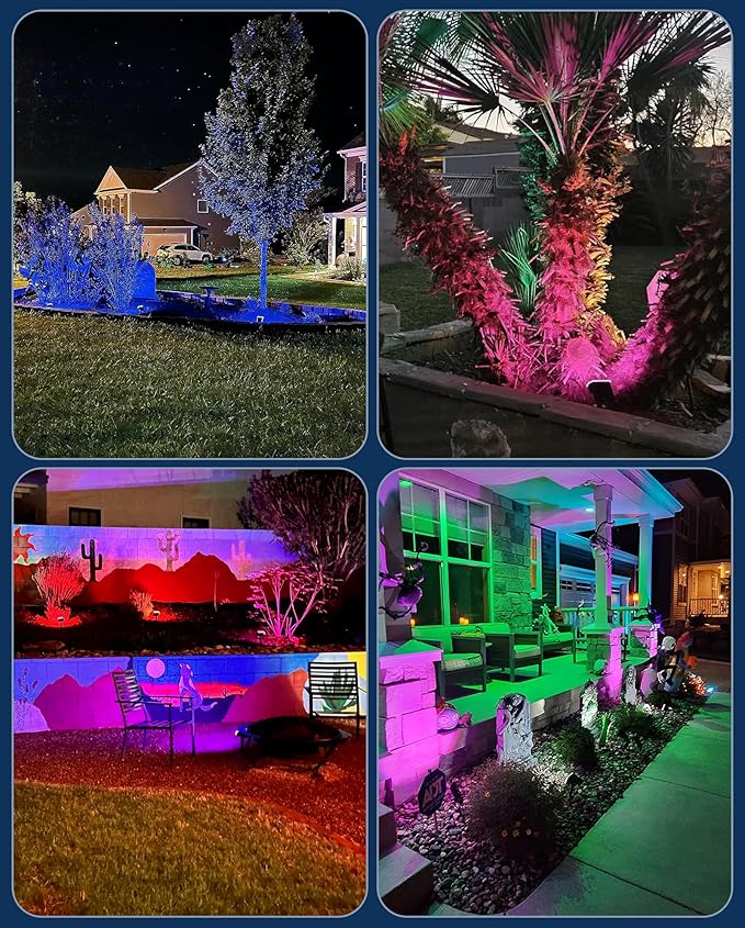 Solar Multicolor Lights Outdoor, 7 Lighting Modes Solar Light Outdoor