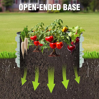 WORKPRO 3Pcs 2x2x1ft Galvanized Raised Garden Bed Set, Rust & Corrosion