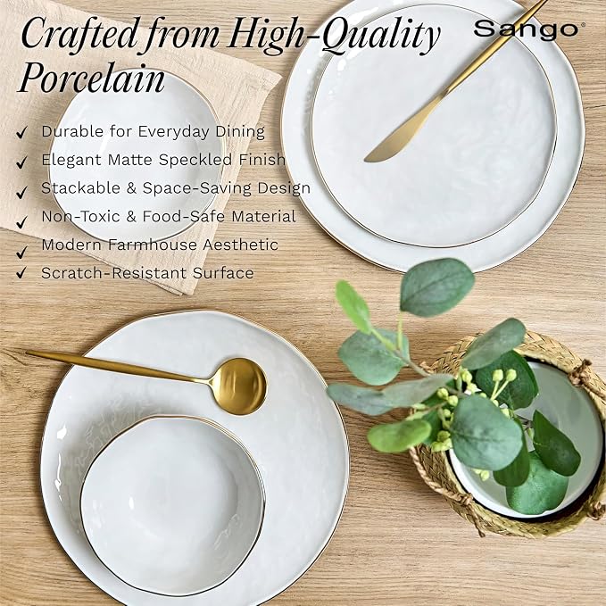 Sango 12-Piece Lightweight Porcelain Dinnerware Set