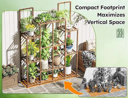 EnHomee Plant Stand Indoor for Multiple Plants Stand Outdoor