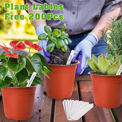 TDHDIKE 6 Inch Plastic Plant Nursery Pot/Pots