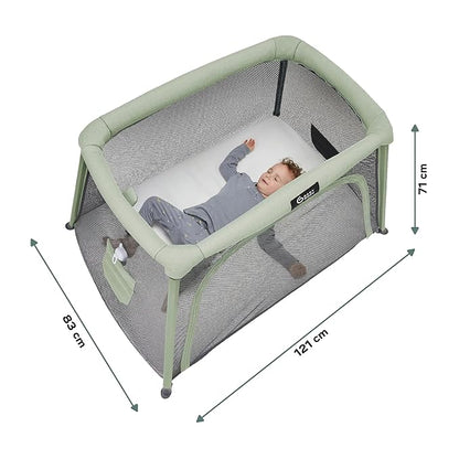 Babymoov Moov & Comfy 3-in-1 Lightweight Travel Crib, Baby Play Yard, and Infant Bassinet (Certified for Overnight Sleep in The U.S & Canada)