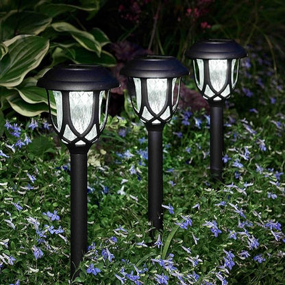 EXCMARK 10 Pack Solar Lights Outdoor Decorative, Solar Pathway Lights Outdoor
