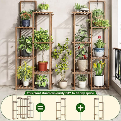 EnHomee Plant Stand Indoor for Multiple Plants Stand Outdoor