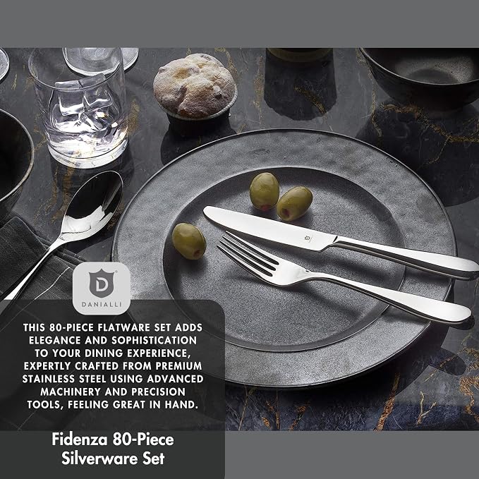 Silverware Set for 16 – 18/10 Stainless Steel Flatware, Mirror Finish,