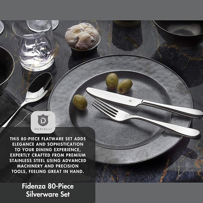 Silverware Set for 16 – 18/10 Stainless Steel Flatware, Mirror Finish,