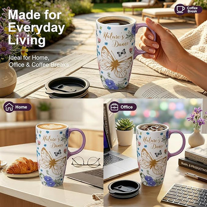 Topadorn Ceramic Travel Mug