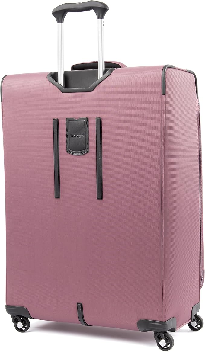 Travelpro Maxlite 5 Softside Expandable Checked Luggage with 4 Spinner Wheels, Lightweight Suitcase, Men and Women, Dusty Rose Pink, Checked Large 29-Inch