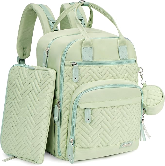 iniuniu Diaper Bag Backpack, 4 in 1 kit Large Unisex Baby Bags for Boys Girls, Waterproof Travel Back Pack with Diaper Pouch
