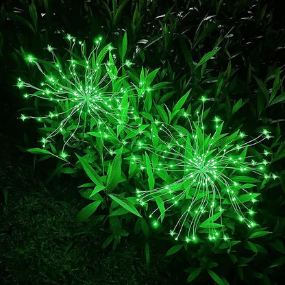 JJGoo Solar Firework Lights, 2 Pack 120 LEDs 2 Lighting Modes Solar Garden
