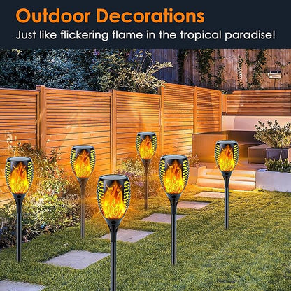 Upgraded 8 Pack Super Larger Size Solar Torch Lights