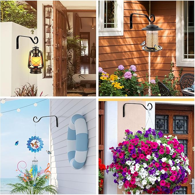 4pcs Wall Mounted Plant Hanger, Indoor/Outdoor Decorative Hook