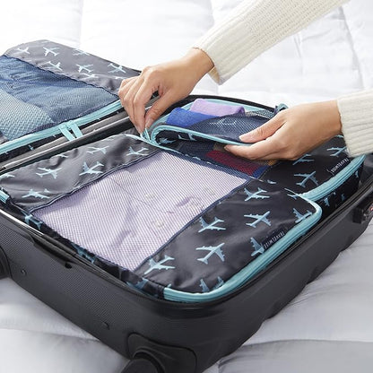 TravelWise Packing Cubes, Navy Airplanes, Set (5262367)